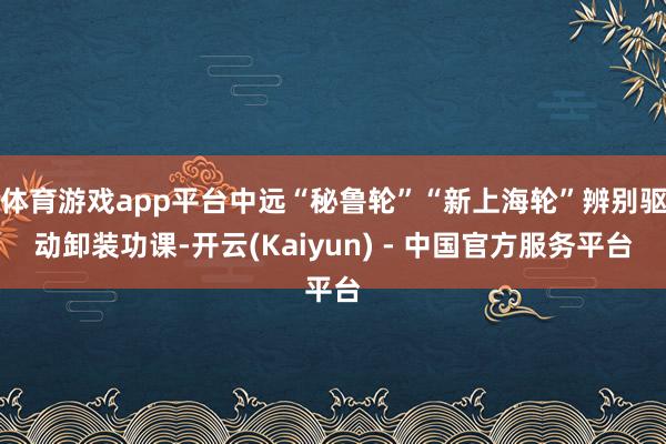 体育游戏app平台中远“秘鲁轮”“新上海轮”辨别驱动卸装功课-开云(Kaiyun) - 中国官方服务平台
