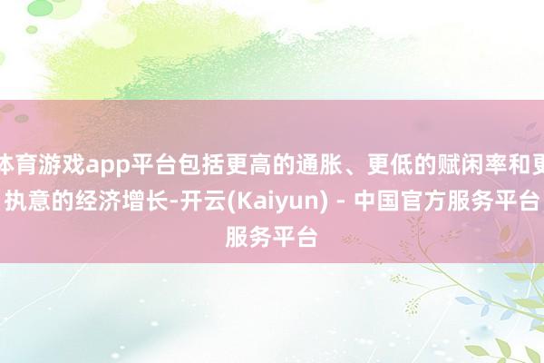 体育游戏app平台包括更高的通胀、更低的赋闲率和更执意的经济增长-开云(Kaiyun) - 中国官方服务平台