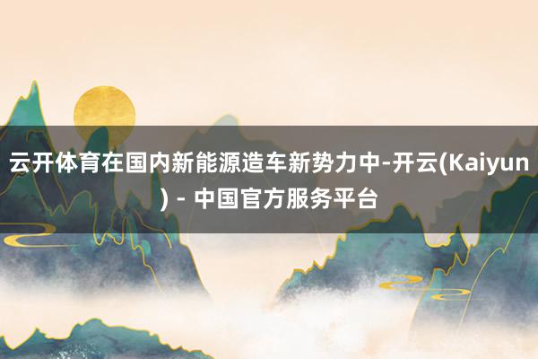 云开体育在国内新能源造车新势力中-开云(Kaiyun) - 中国官方服务平台