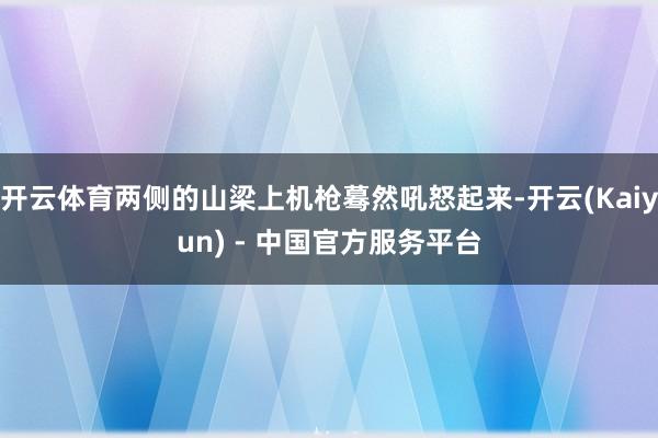 开云体育两侧的山梁上机枪蓦然吼怒起来-开云(Kaiyun) - 中国官方服务平台