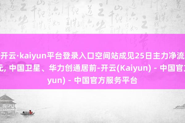 开云·kaiyun平台登录入口空间站成见25日主力净流入1.01亿元, 中国卫星、华力创通居前-开云(Kaiyun) - 中国官方服务平台