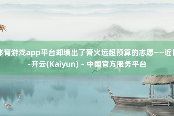 体育游戏app平台却填出了膏火远超预算的志愿——近日-开云(Kaiyun) - 中国官方服务平台