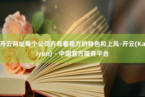 开云网址每个公司齐有着我方的特色和上风-开云(Kaiyun) - 中国官方服务平台