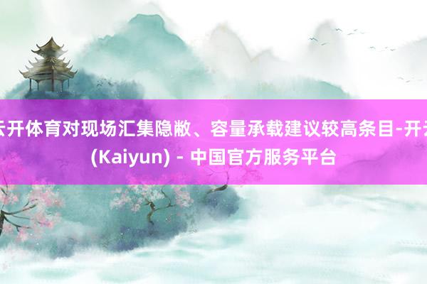 云开体育对现场汇集隐敝、容量承载建议较高条目-开云(Kaiyun) - 中国官方服务平台